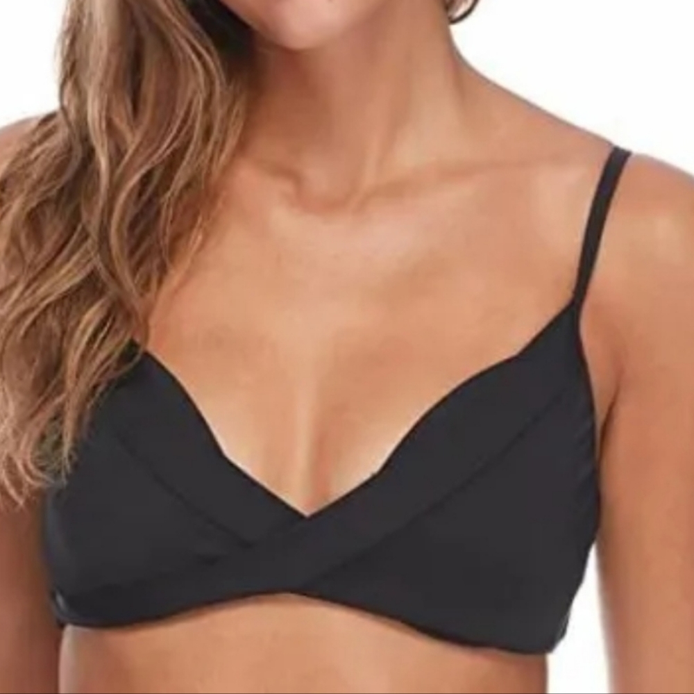 Skype Black Bikini Top. Black. Woman's Size Small.